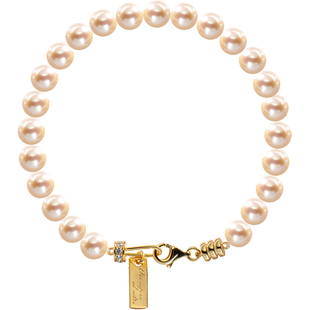 南珠宫个性百搭 S925银淡水珍珠手链信封扣女职场风 C-S031SD-J