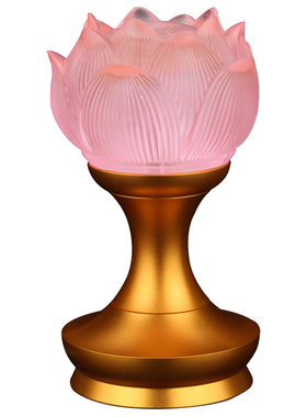 LED七彩灯琉璃莲花灯长明灯