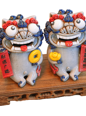 国风貔貅摆件客厅装饰陶瓷