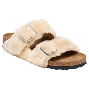 BIRKENSTOCK勃肯德国进口新品女款羊毛Arizona Teddy双带毛毛鞋