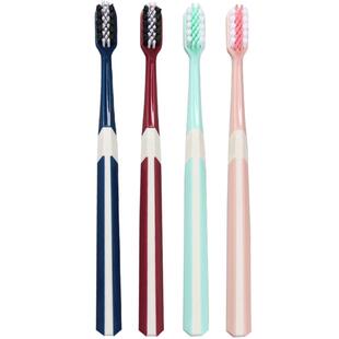 高档中硬毛牙刷小头女士专用牙渍硬毛情侣家用家庭装大人中毛女