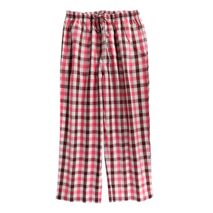 睡裤女夏季纯棉9分裤家居裤女夏九分起居裤宽松全棉空调裤可外穿