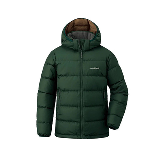 日本美山 montbell 2025冬儿童防水650蓬羽绒连帽中长拉链羽绒服