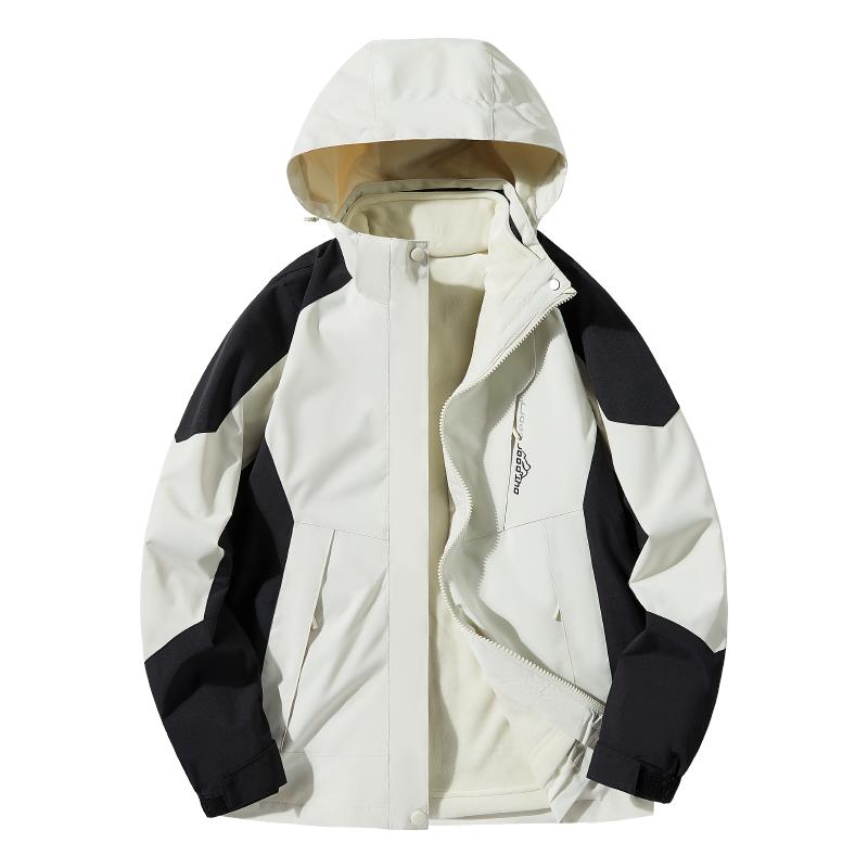 定制LOGO冲锋衣三合一工作服秋冬户外运动小个子防水防风登山服女