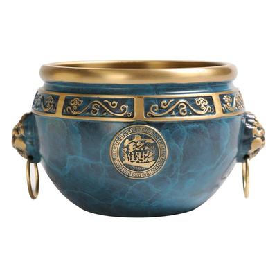 狮头双耳纯铜故宫仿古招财