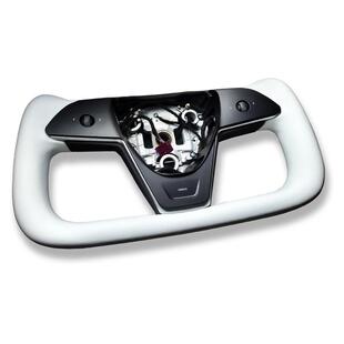 适用特斯拉焕新model3/y改装升级半幅式yoke运动方向盘带加热总成