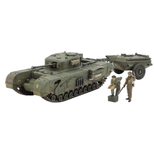恒辉模型 田宫TAMIYA 35100 1/35 丘吉尔步兵坦克喷火型 拼装模型