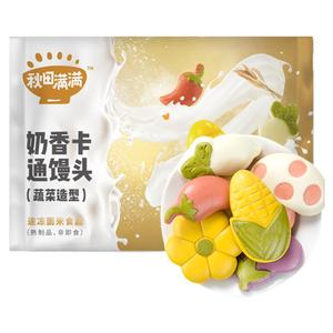 秋田满满卡通馒头果蔬奶香动物造型面点260g袋装儿童早餐半成品