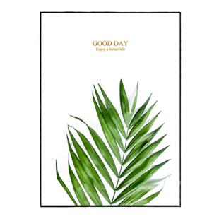 客厅装饰画清新风沙发背景墙挂画玄关餐厅床头壁画绿植单幅晶瓷画