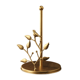 欧式花朵餐桌厨房桌面卷纸架立式保鲜膜懒人收纳架卫生间筒纸巾架