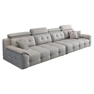 凯佑2025新款高靠背劳伦斯沙发现代轻奢沙发意式极简网红皮艺沙发