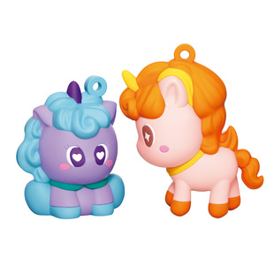 小鲁班可爱小马拼装积木玩具益智积木盲盒潮玩摆件男女孩生日礼物