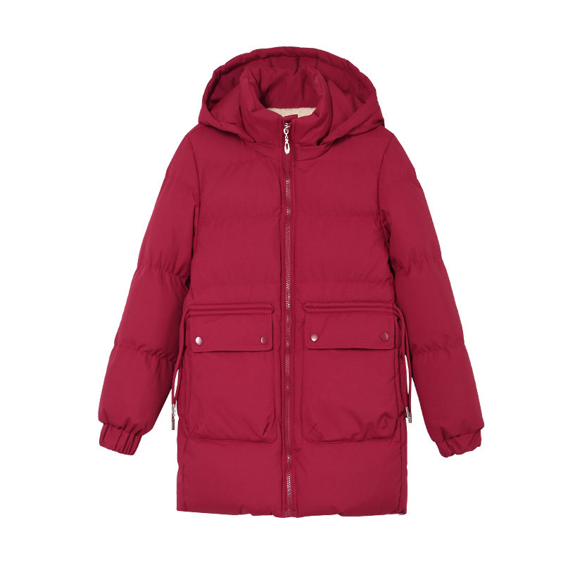 啄木鸟棉衣女士2025冬季新款时尚妈妈加绒加厚保暖棉服洋气小棉袄