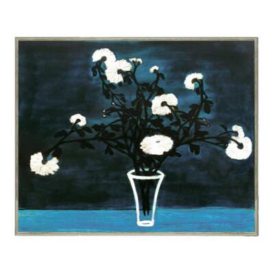 纯手绘画巨幅无框画常玉的花中式