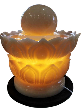 前台流水摆件玉石礼品中式聚宝盆