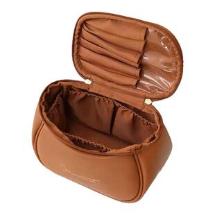 新款便携手提防水化妆品包口红收纳包化妆包分层袋大开口旅行包