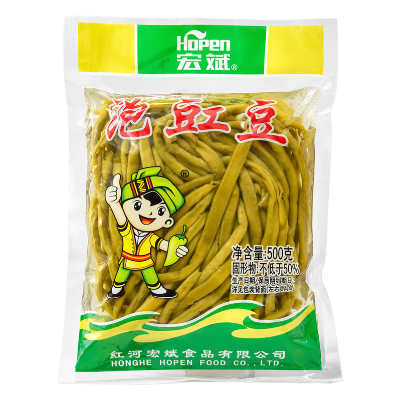宏斌泡缸豆云南红河特产农家老坛腌制酸豆角下饭菜腌缸豆咸菜泡菜