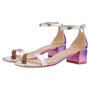 SW NUDISTCURVE 35 BLOCK SANDAL 夏季新款粗跟方头一字带凉鞋