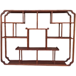 刺猬紫檀红木小博古架挂墙壁挂式茶具博古架挂墙多宝阁简约中式