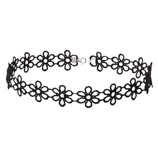 choker项圈项链黑色锁骨链女纯银简约日韩国脖子饰品短款颈链颈带