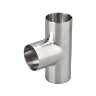 316卫生级焊接三通不锈钢正中三通T型管接头内外抛光镜面管件粗抛