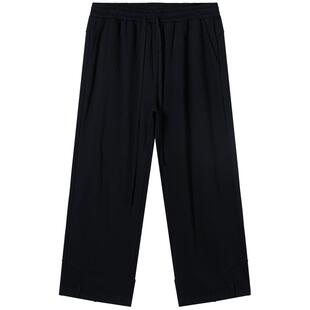 NMAX大码潮牌男装25年秋新品倒装裤脚纯色针织卫裤加肥加大休闲裤