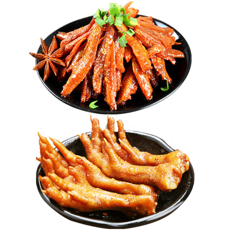 32包香辣麻辣鸭脖子混搭零食大礼包