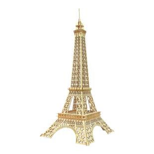 巴黎铁塔木色3D立体手工DIY拼装建筑模型高难度拼图成人儿童礼物