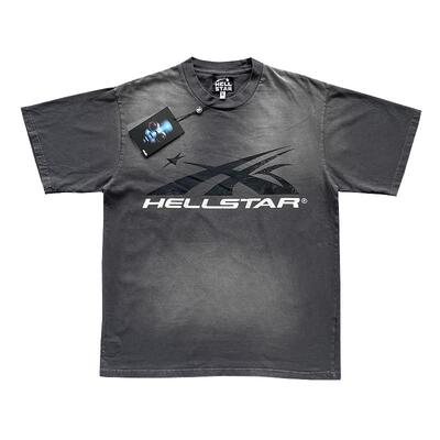 HELLSTAR STUDIOS INS同款大logo 纯棉洗水 短袖 T恤