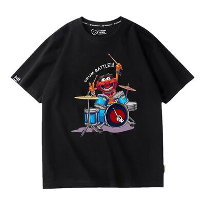 摇滚T恤架子鼓周边演出服男女爵士乐Drum乐器t恤乐队鼓手短袖定制
