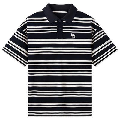 骆驼男装中性款短袖POLO衫