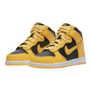 Nike Dunk High耐克男女童黑黄运动休闲高帮板鞋DC9053-002-101