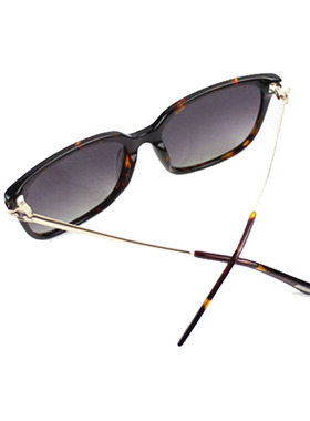 进口板材墨镜女UV400太阳镜防紫外线防晒方框偏光镜玳瑁开车原单