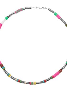 彩色项链天然玉石夏日飞盘