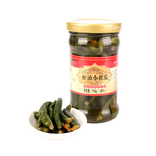 同盛居锦州小菜杨启泰虾油小黄瓜170g瓶装开胃菜下饭菜咸菜酱菜