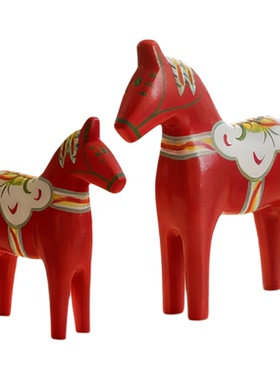 马年红红火火手工彩绘木马摆件