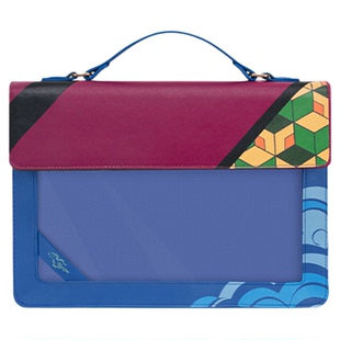 飞鸟君官方正品鬼灭之刃痛包斜挎二次元周边大容量富冈义勇包包女