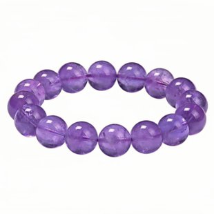 天然正品玻利维亚紫阿赛紫水晶手链女手串男情侣款淡雅紫水晶手串