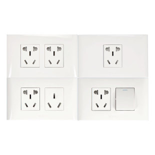 公牛118型三孔带开关插座二位大功率空调三孔六孔16a插座面板G04