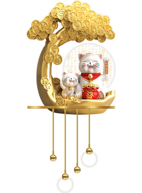qicho玄关卡通定制招财猫儿童画