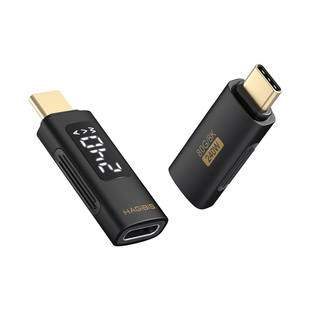 海备思数显转接头240W全功能数据线typec充电功率电流电压检测仪USB4测试器监测表手机PD快充80Gbps传输