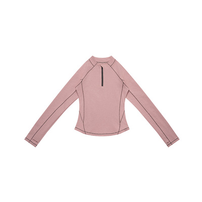 户外速干半拉链修身长袖T骑行衣