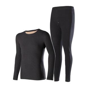 山羊绒蚕丝保暖内衣男士冬季加绒加厚德绒无痕自发热秋衣秋裤套装