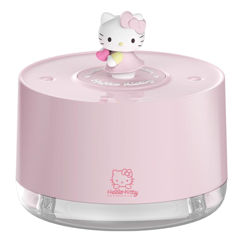 hellokitty音乐盒加湿器办公室桌面大雾量香薰机家用静音卧室大容量宿舍学生可爱卡通充电小型迷你女生礼物