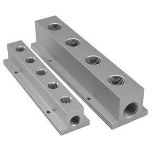 分气排T型2分气源分流排分配器气动汇流板分气块气排直通分水油排