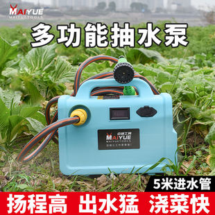 厂家迈越充电水泵浇菜农用灌溉抽水机大功率自吸家用浇水机小型i.