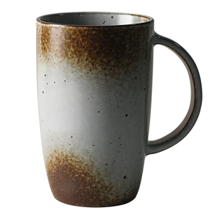 九土粗陶超大号陶瓷马克杯大容量日式杯子咖啡杯复古高级侘寂茶杯
