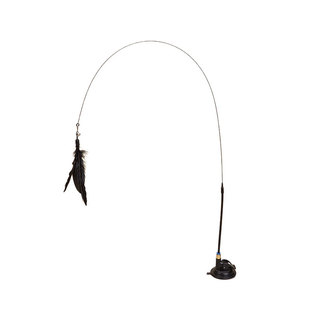 吸盘逗猫棒猫玩具自嗨解闷神器耐咬钢丝长杆自动逗猫替换头猫用品