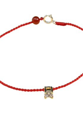 原创编制四股辫甜美风情侣小红绳