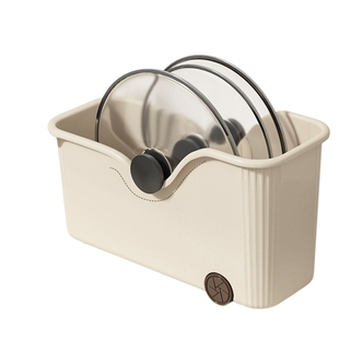 橱柜收纳盒厨房锅具收纳盒水槽下放锅盖架置物架调料杂物储物盒子